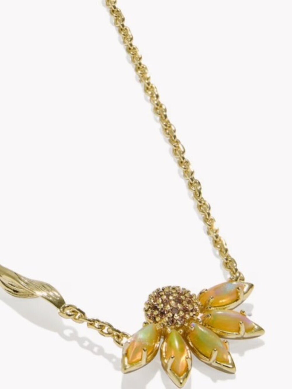 💞💞💖 kendra scott anya flower gold short pendant necklace - Picture 2 of 4